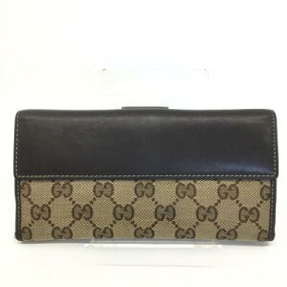Gucci Wallet GG Long Leather Black Bifold - Picture 1 of 7